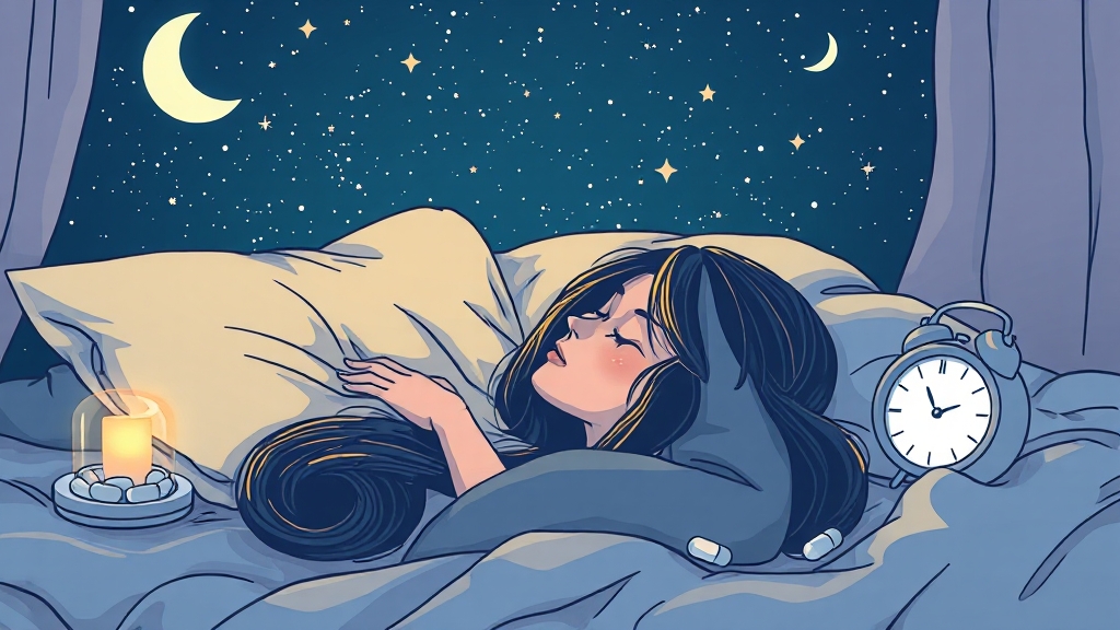 멜라토닌, 효능이 다양하네? (illustration 스타일)