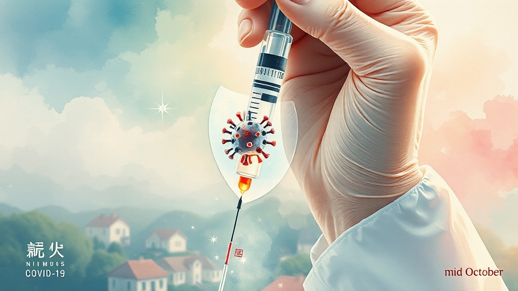 백신 효과와 추가 접종 (watercolor 스타일)