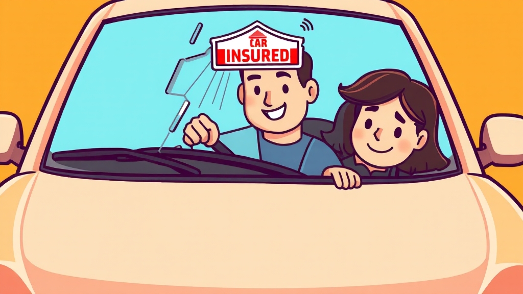자차보험 활용 (cartoon 스타일)
