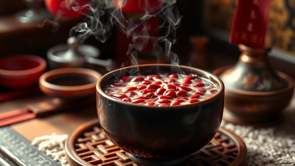 팥죽, 왜 먹을까? (realistic 스타일)