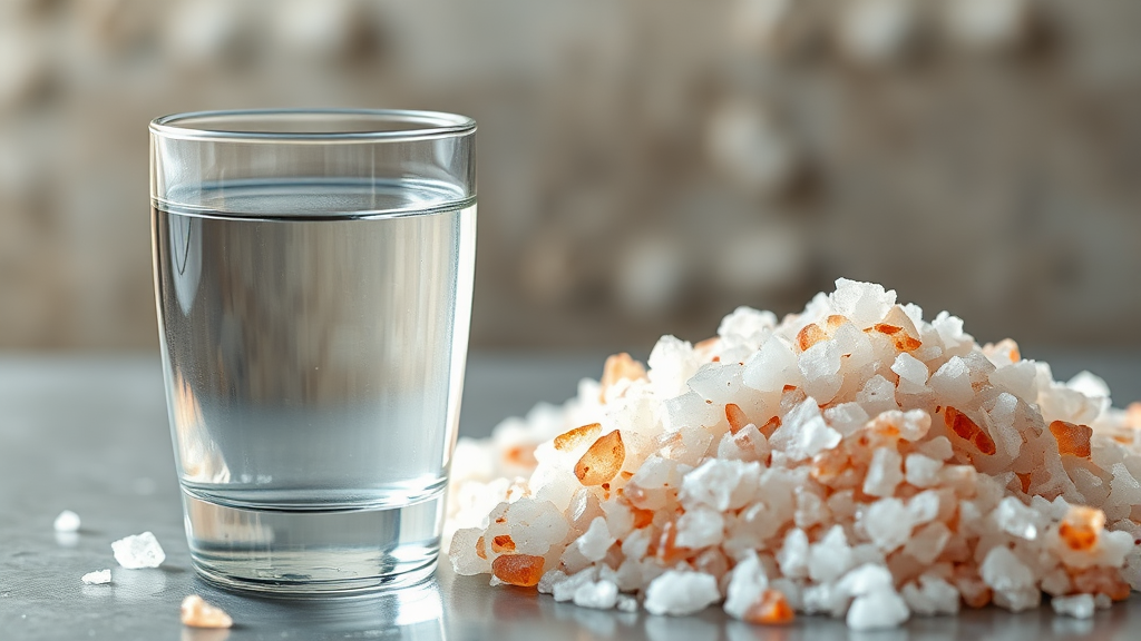 문정희 납작배 비결! 토판염 소금물 A to Z 8 토판염, 건강하게 활용하는 법 (realistic 스타일)