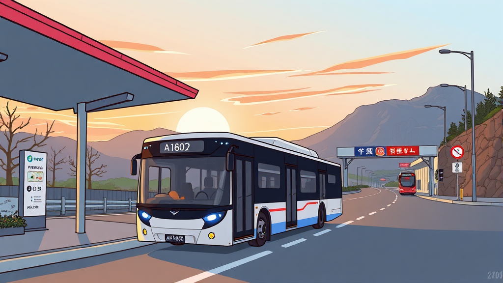 A160 유료 운행 시작 (illustration 스타일)