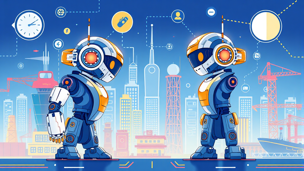 미래 로봇 산업 전망 (illustration 스타일)