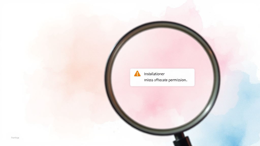 설치 실패 메시지, 무엇을 의미할까? (watercolor 스타일)