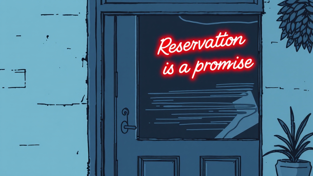 노쇼 방지를 위한 노력: 인식 개선 (illustration 스타일)