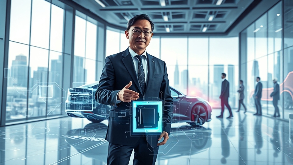 테슬라 수직 계열화 전략과 삼성 역할 (illustration 스타일)