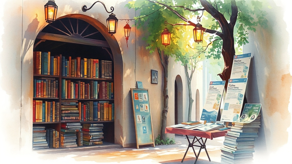 대형 서점, 온라인 서점은 왜 안 될까? (watercolor 스타일)