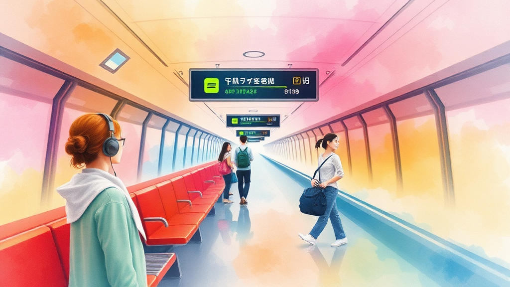 인천공항 패스트트랙 안내 (watercolor 스타일)