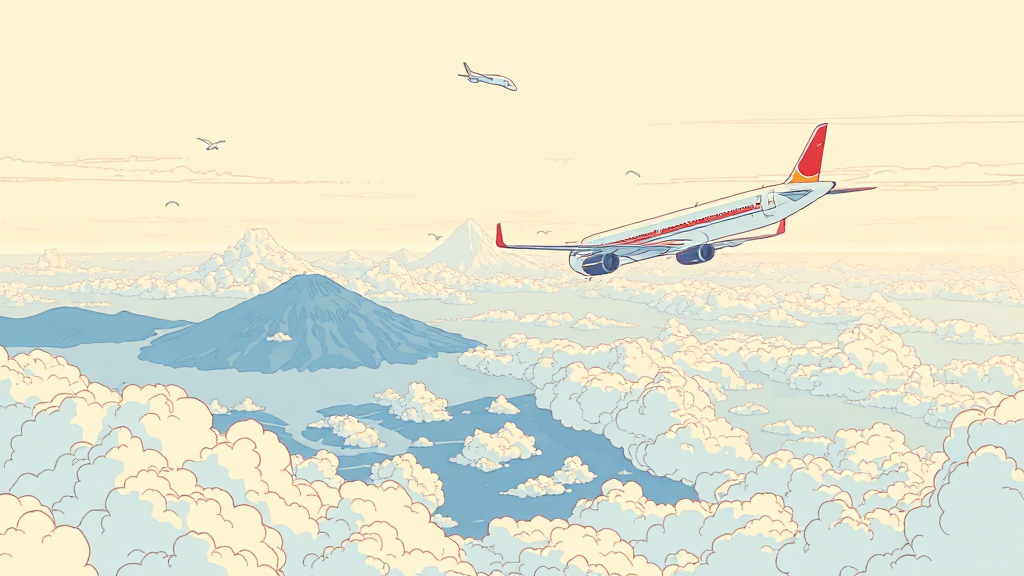 항공사별 특가 비교 분석 (illustration 스타일)