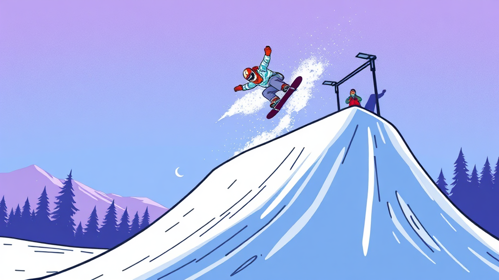 하프파이프 경기 진행 방식과 핵심 규칙 (illustration 스타일)