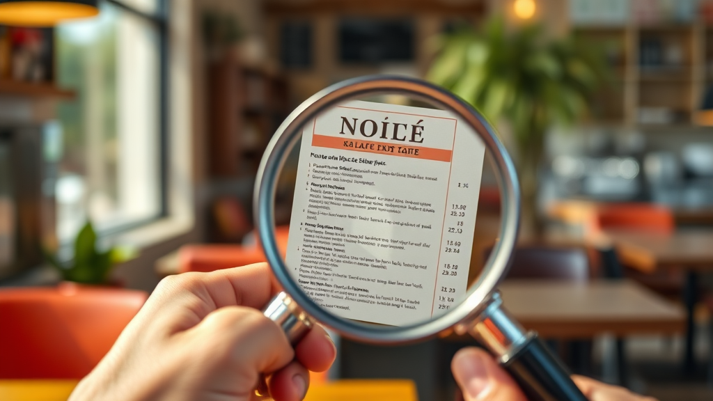 소송 카페 선택 시 주의사항 (realistic 스타일)