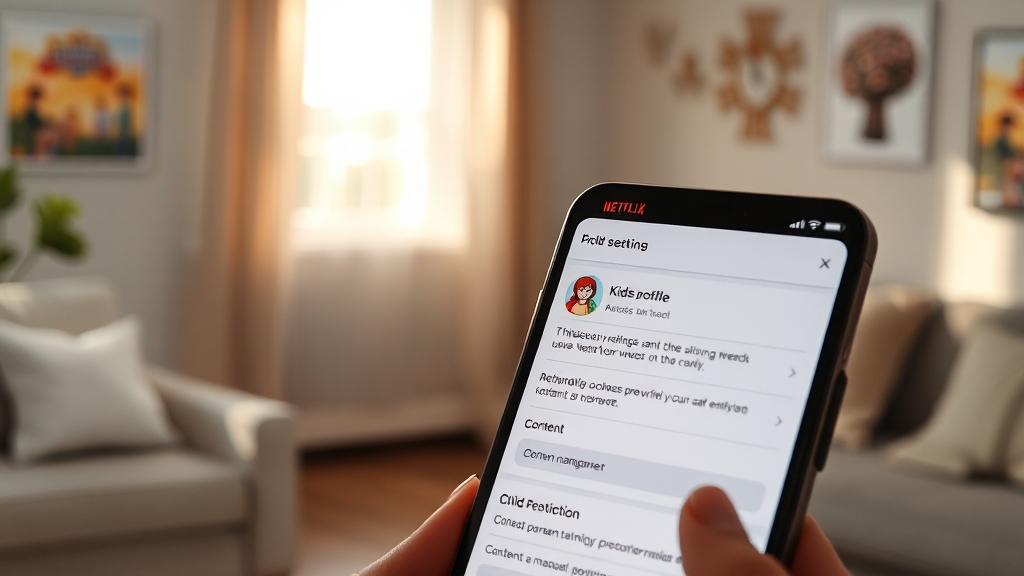 연령 제한 설정 확인 및 변경 (realistic 스타일)