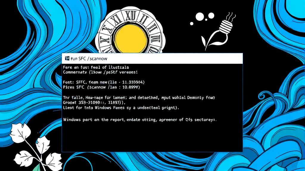 SFC 및 DISM 도구 활용 (illustration 스타일)