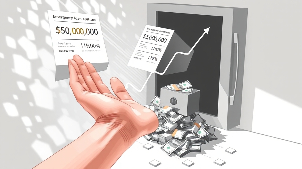 대출 한도와 금리는? (illustration 스타일)