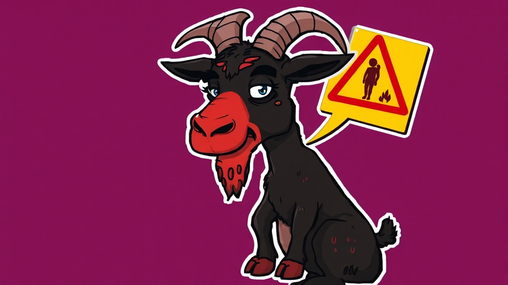 흑염소 진액, 주의사항 및 부작용은? (cartoon 스타일)