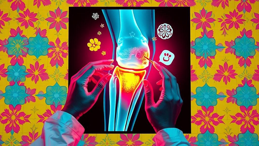 무릎에 물이 차는 원인 (popart 스타일)