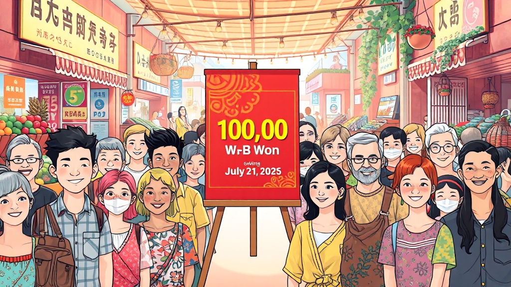 소비쿠폰 신청 및 사용처 (illustration 스타일)