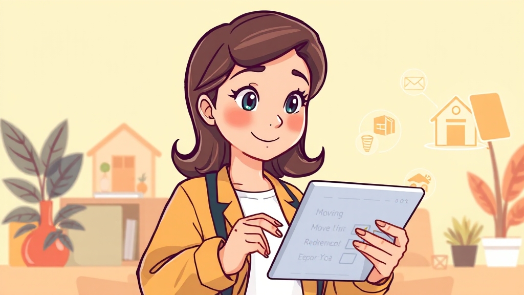 주소 변경 & 각종 신고, 잊지 마세요! (cartoon 스타일)