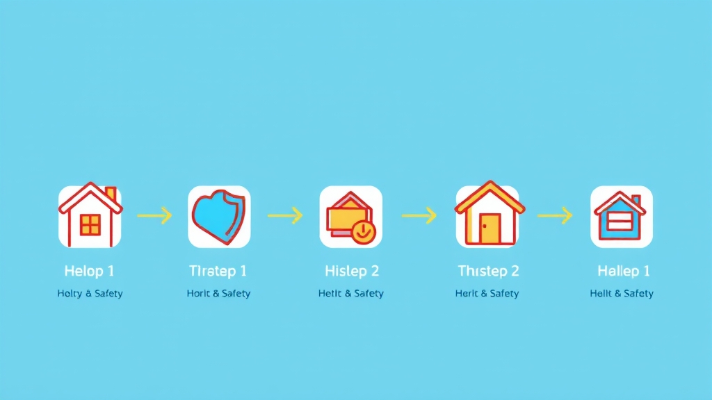 행복주택 간편 신청 절차 (cartoon 스타일)