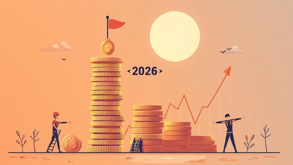 2026년 최저임금 인상 배경 (illustration 스타일)
