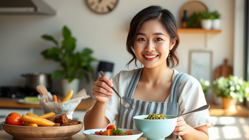 홍현희의 식단: 건강하게 체중 감량하는 방법 (realistic 스타일)