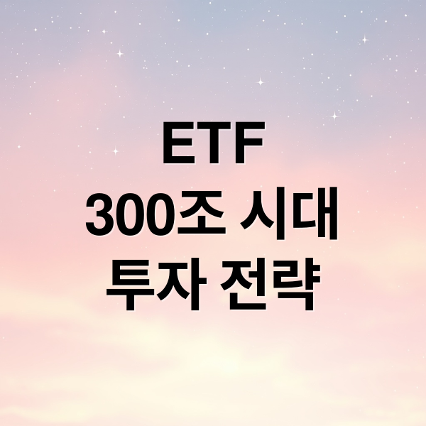 ETF 300조 시대 : 투자 전략 A to Z 2 ETF
300조 시대
투자 전략 (ETF 300조 투자)