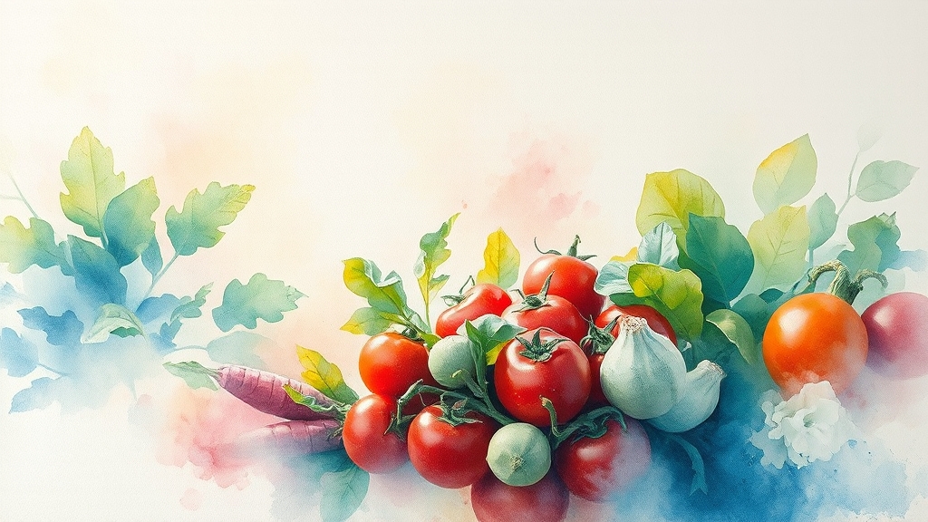 예방 식습관 관리 (watercolor 스타일)