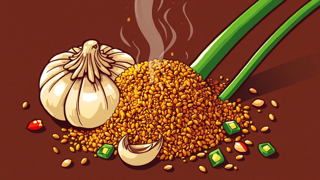 황금비율 양념장 레시피 (illustration 스타일)