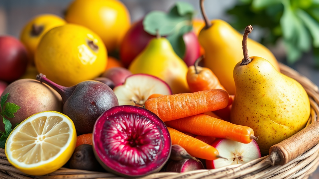 비타민 과일 활용 레시피 (realistic 스타일)