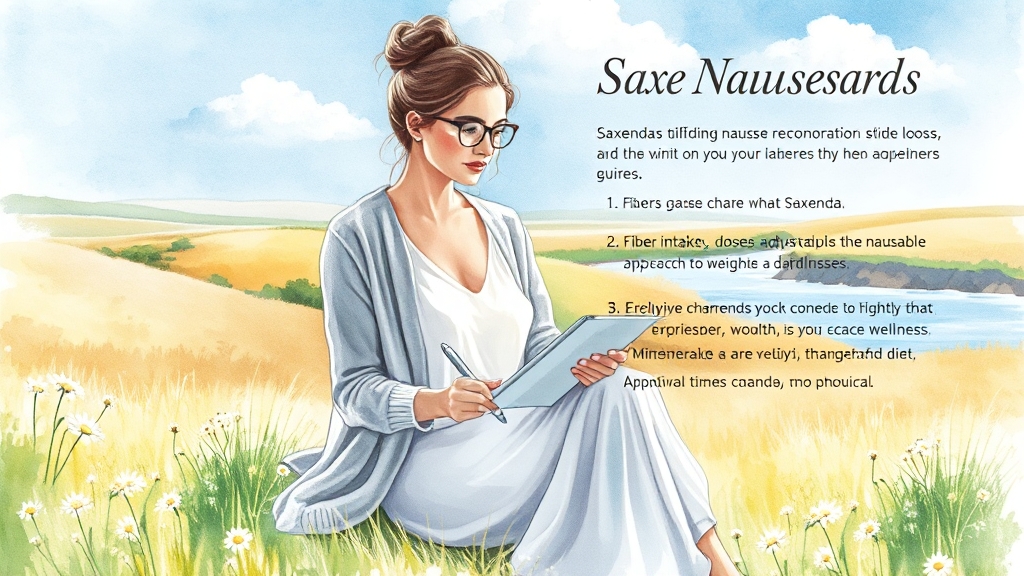 삭센다 부작용, 어떻게 관리해야 할까? (watercolor 스타일)