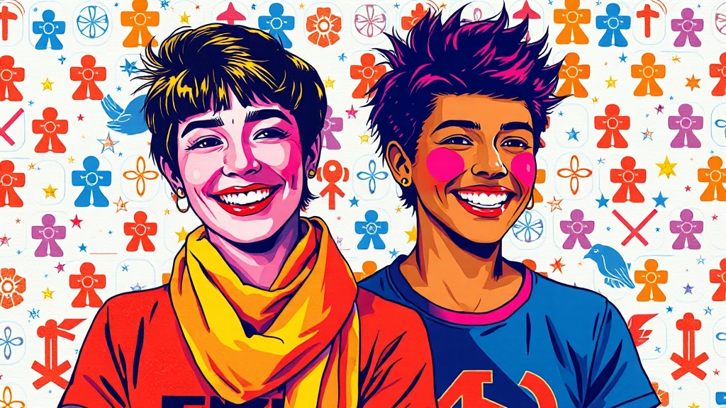 MBTI 유형 매칭 결과 (popart 스타일)
