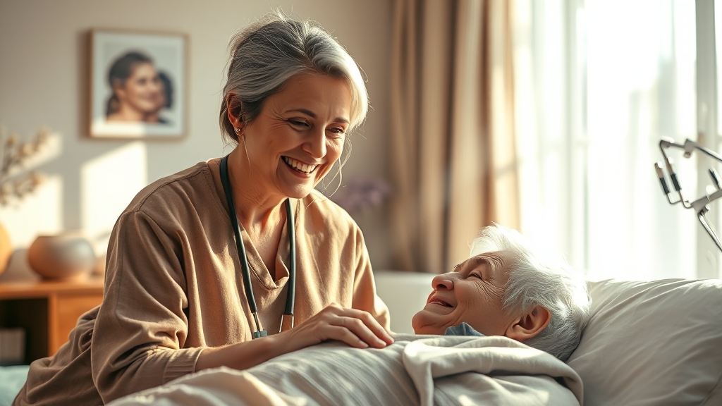 요양보호사 미래 전망 (realistic 스타일)