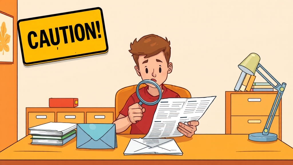 신청 시 주의사항, 꼼꼼히 확인하세요! (cartoon 스타일)