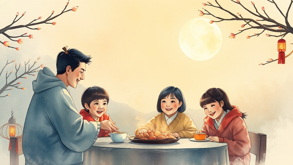 추석 인사말 작성 팁 (watercolor 스타일)