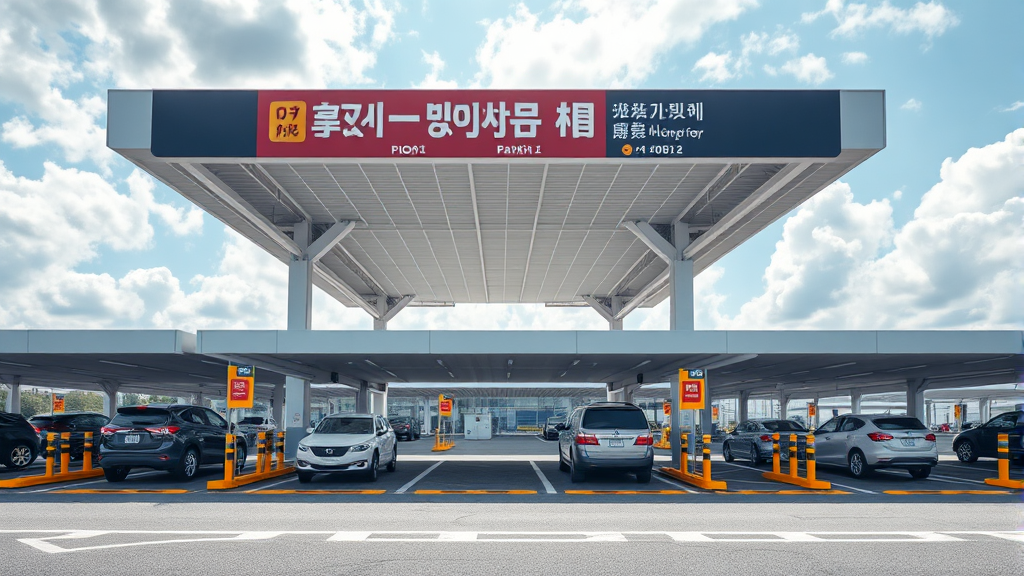 김포공항 국내선 주차 요금 및 할인 정보 (realistic 스타일)