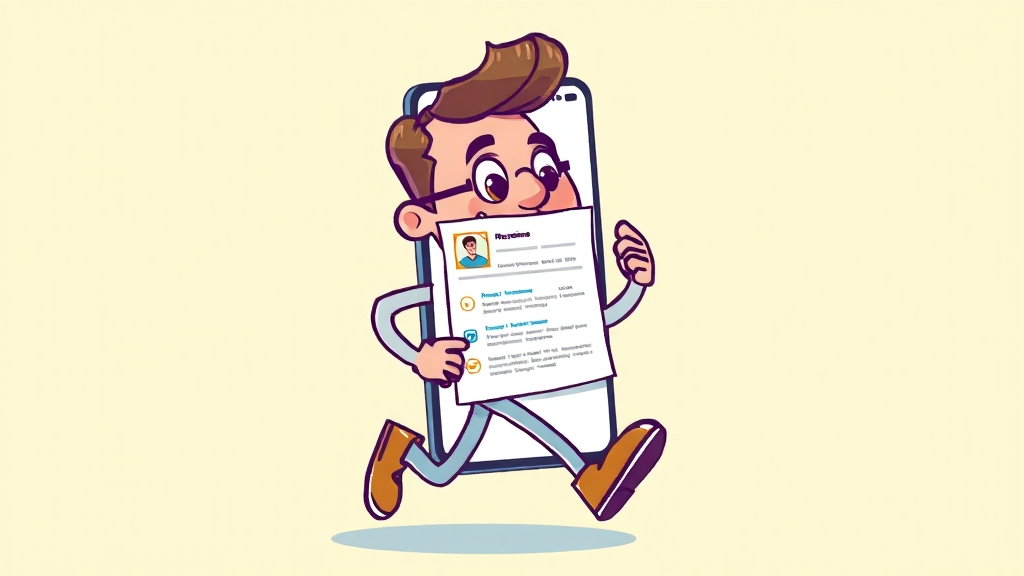 고용24를 통한 간편 입사 지원 (cartoon 스타일)