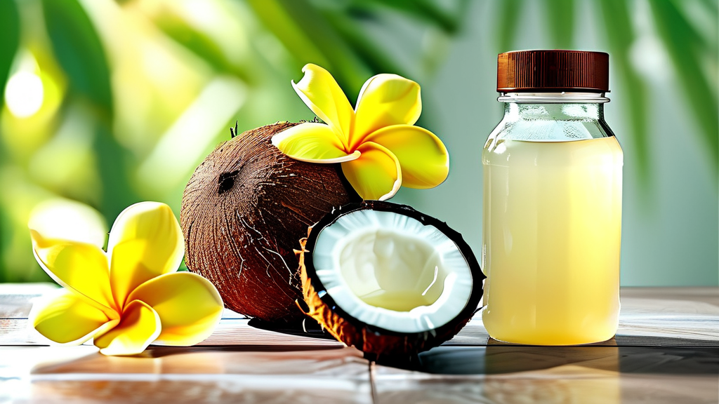 코코넛 워터 섭취 시 주의사항 및 부작용 (realistic 스타일)