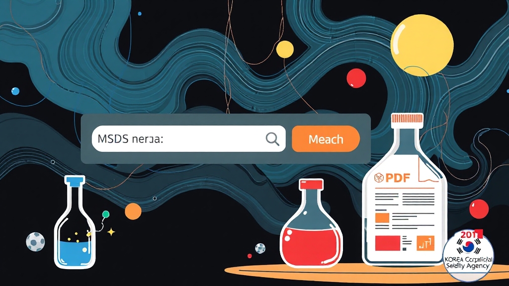 MSDS를 검색하는 화면 일러스트