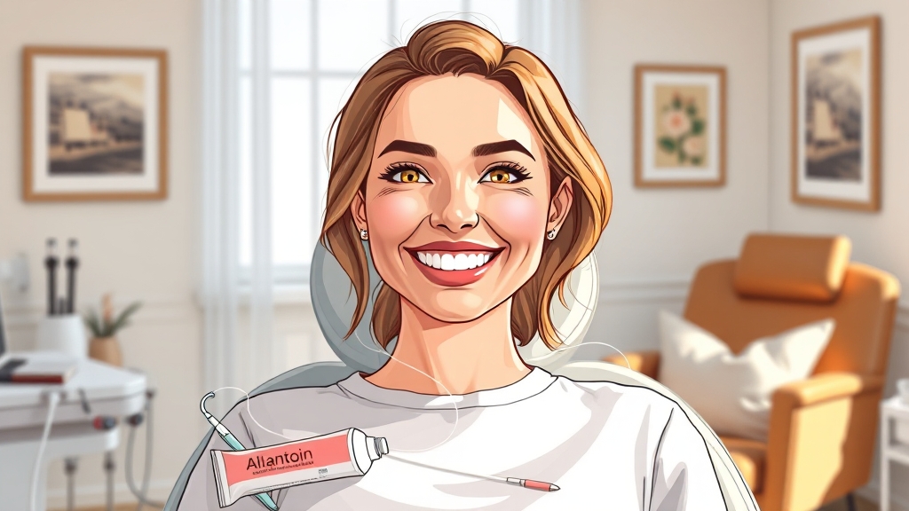 알란토인 치약 & 일상 관리법 (illustration 스타일)