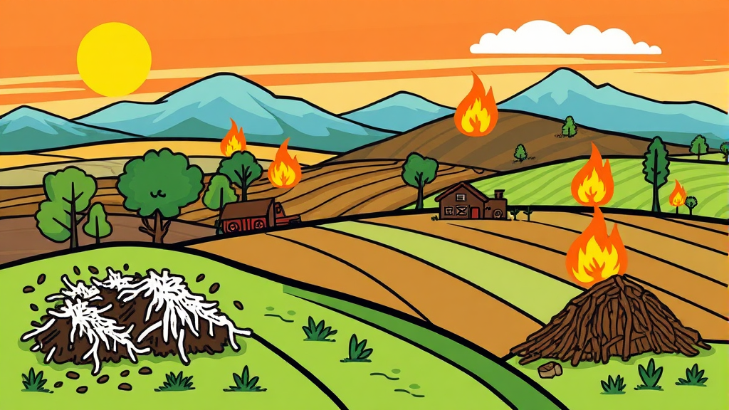 사업의 기대 효과: 환경과 농업에 어떤 긍정적 영향을 미치나요? (cartoon 스타일)