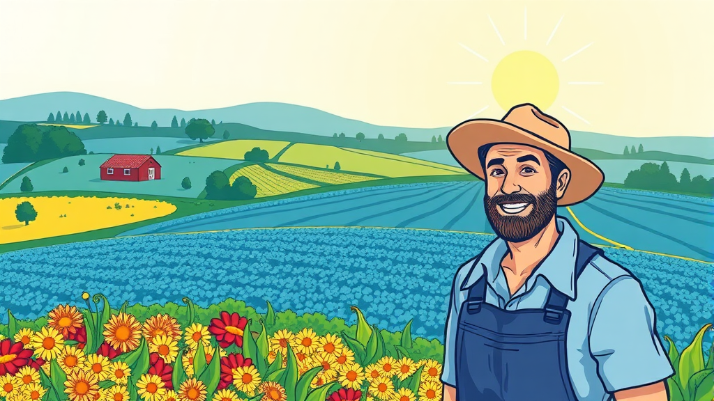 농업 창업 자금 활용법 (illustration 스타일)