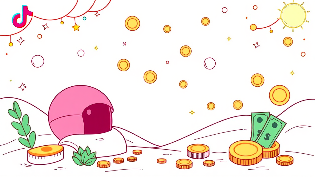 수익 구조: 포인트 획득 및 현금화 (illustration 스타일)