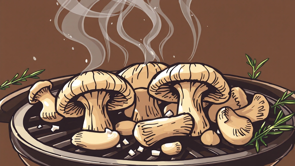참송이버섯 먹는 법 및 레시피 (illustration 스타일)