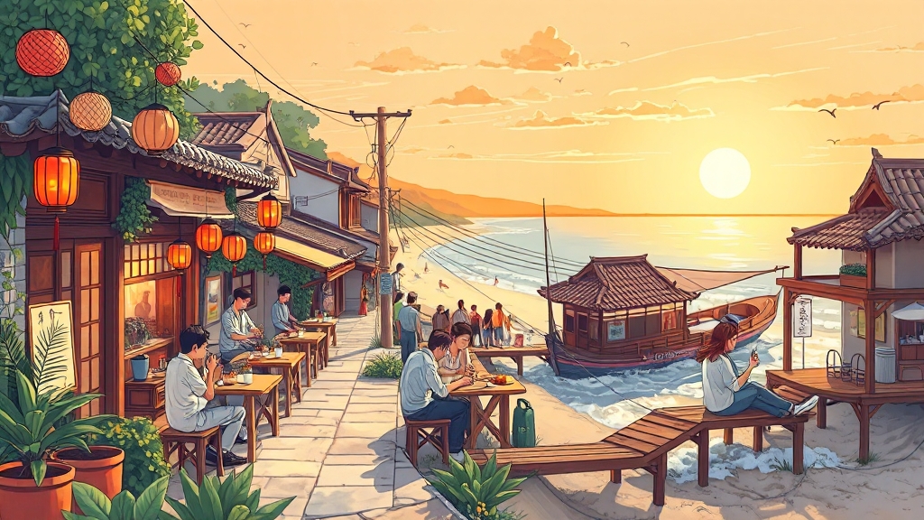 숨겨진 명소 추천 (illustration 스타일)