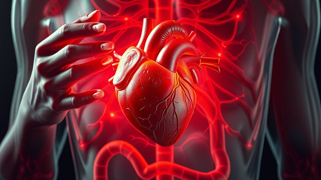 소화불량과의 연관성 (realistic 스타일)