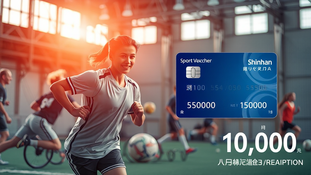 스포츠바우처 사용 기간 및 지원 금액 (realistic 스타일)