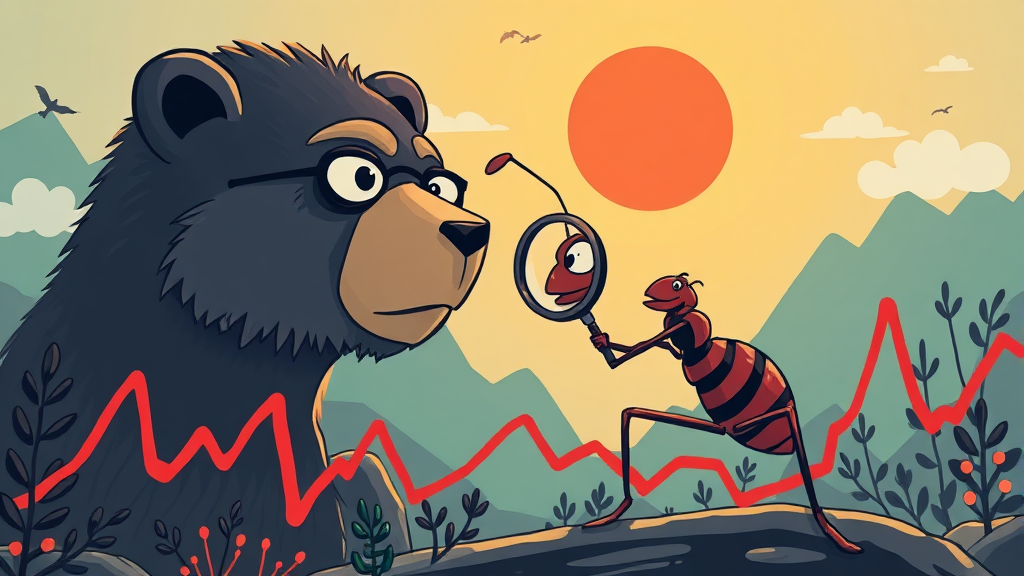 조정에 대처하는 투자 전략 (illustration 스타일)