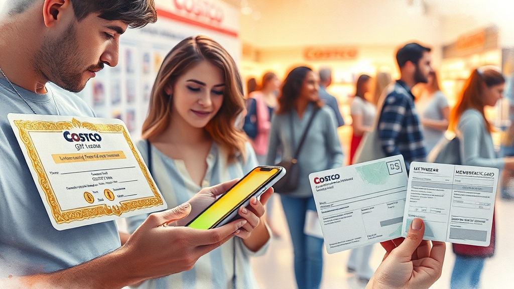 상품권 구매 방법 비교 (watercolor 스타일)