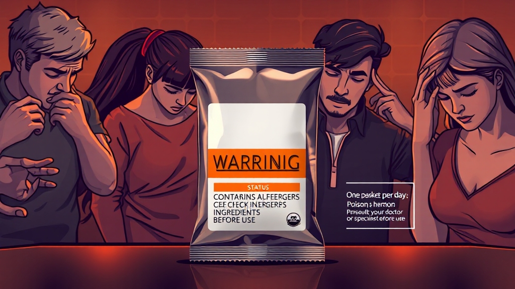 부작용 & 주의사항 꼼꼼 체크 (illustration 스타일)