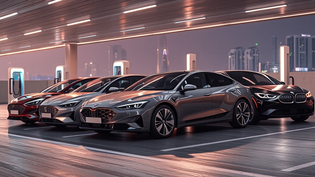 2025년 최신 전기차 비교 (realistic 스타일)